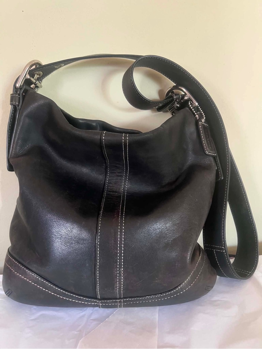Coach Y2K Leather Hobo Crossbody Bag